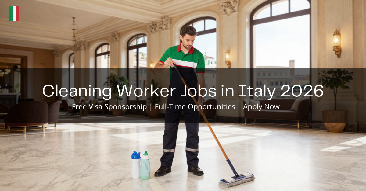 Cleaning Worker Jobs in Italy 2026
